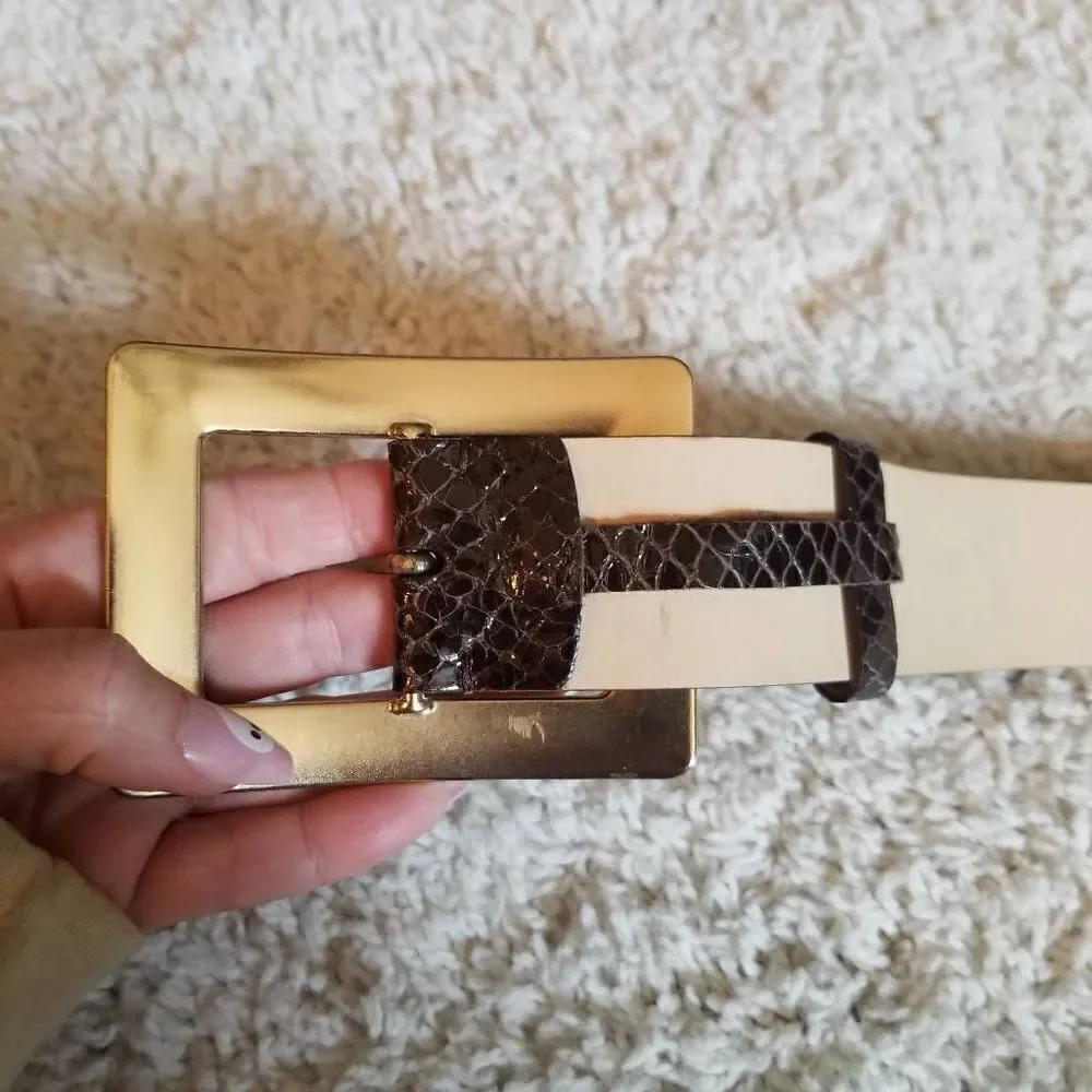 Banana Republic Leather Snakeskin Belt XS
